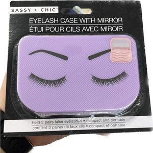 Eye lash case with mirror